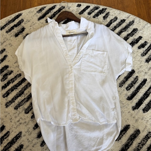 Cloth & Stone Short Sleeve Button Up Shirt White - Picture 2 of 7